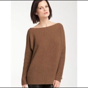 Brown vince sweater, very soft, boatneck